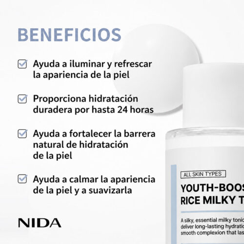 [NIDA] Youth-Boosting Rice Milky Toner 150 ml - Imagen 4