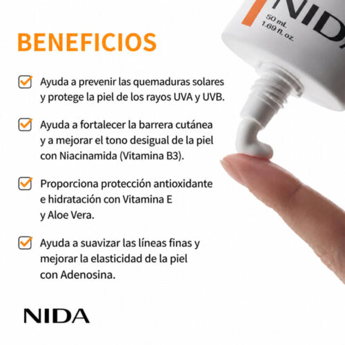 [NIDA] Invisible Fit Sun Cream SPF50+ PA++++ 50 ml - Imagen 4